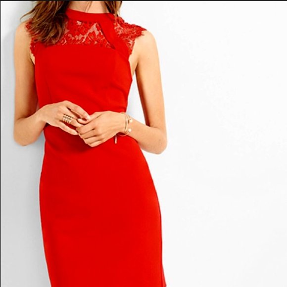 Express | Dresses | Express Red Lace Bodice Dress | Poshmark Express | Dresses | Express Red Lace Bodice Dress | Poshmark